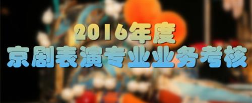 操逼沟沟国家京剧院2016年度京剧表演专业业务考...